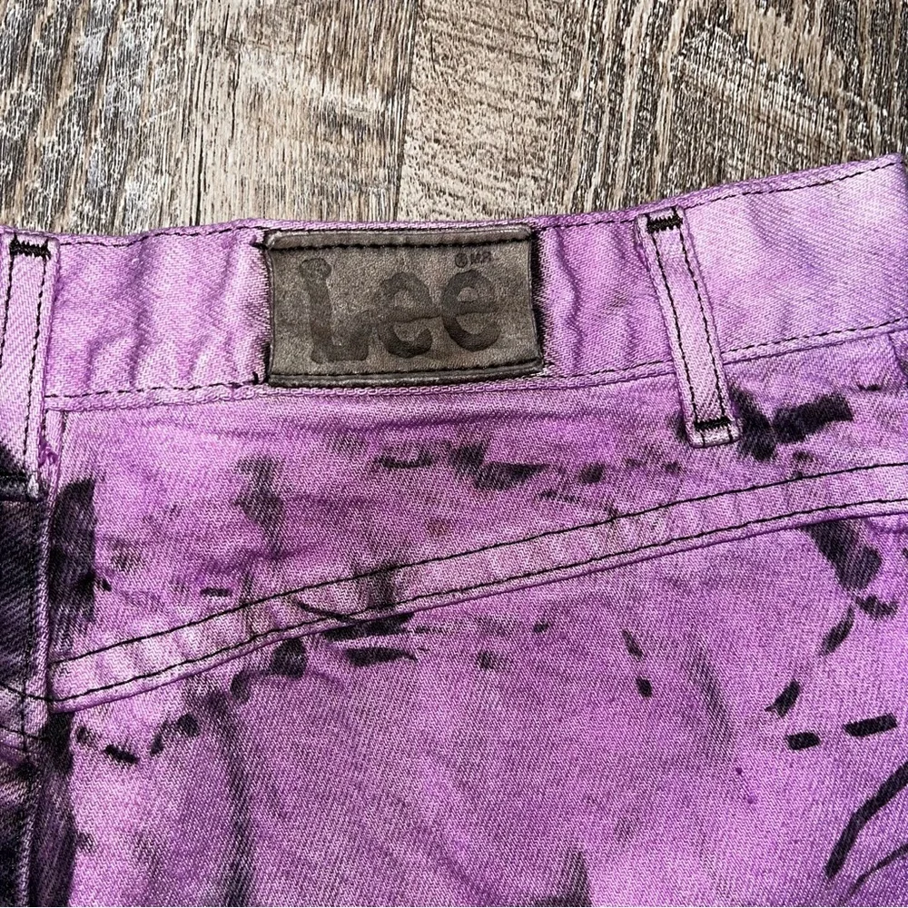 Vintage Lee Denim 1980s Denim Mom Jean Shorts‎ Purple Cutoff DIY